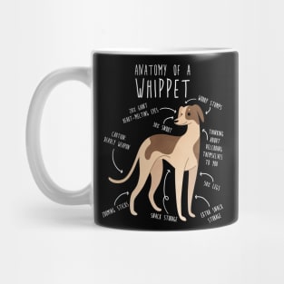 Whippet Dog Anatomy Mug